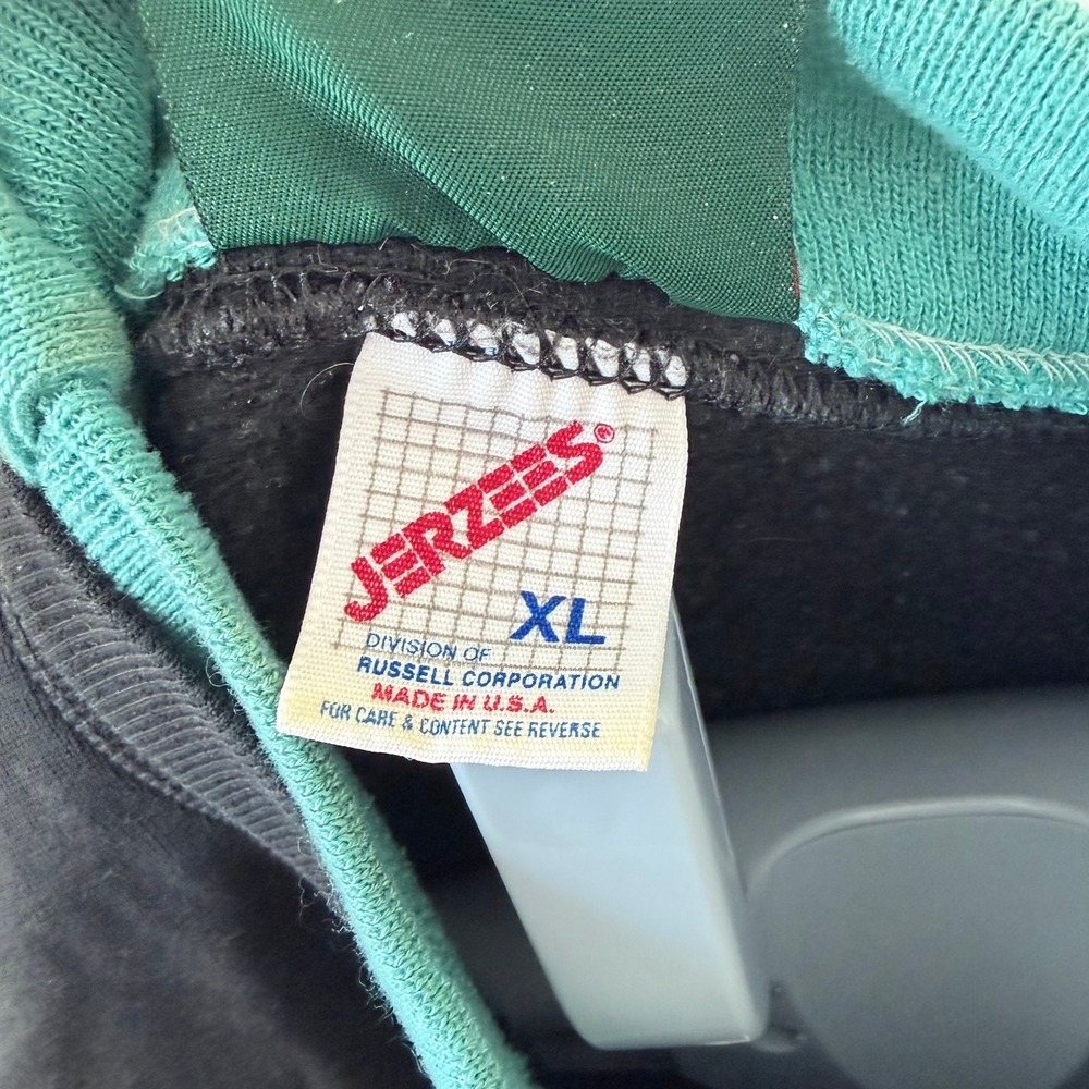 Vintage Jerzees Calico Harbor Kittens Dandelion‎ Sweatshirt Black XL Made in USA - Picture 6 of 7